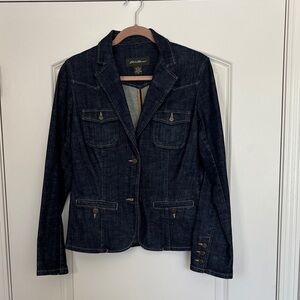 Eddie Bauer Dark Blue Denim Blazer